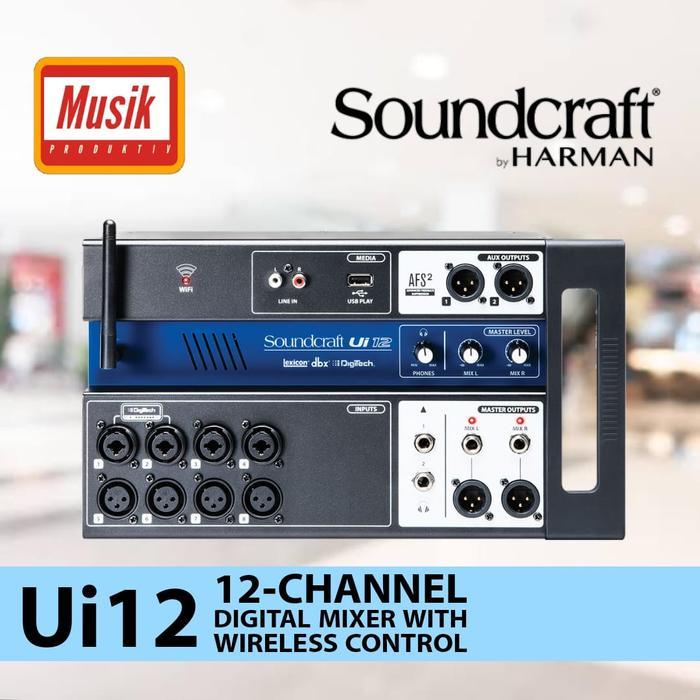 Terbaru Mixer Audio Soundcraft Ui12 / Ui 12 / Ui-12 Original