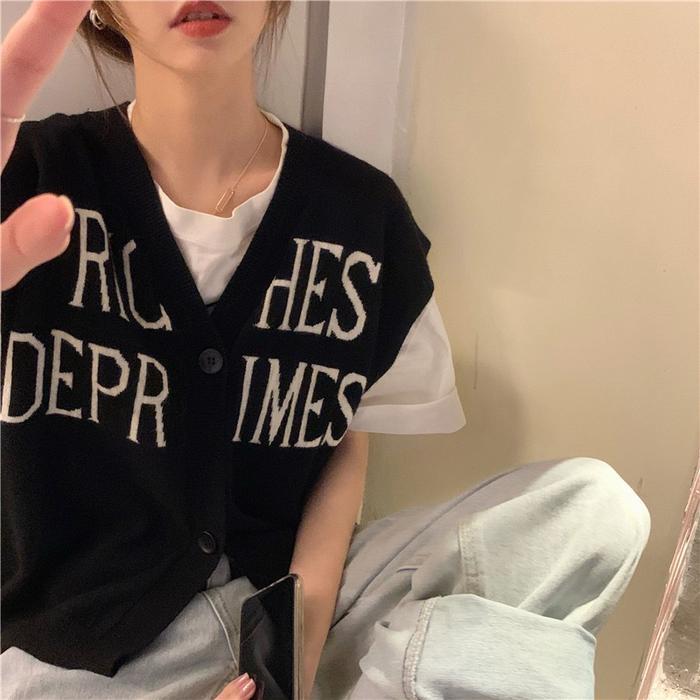 cnm VEST KNIT ROMPI WANITA RAJUT MX727