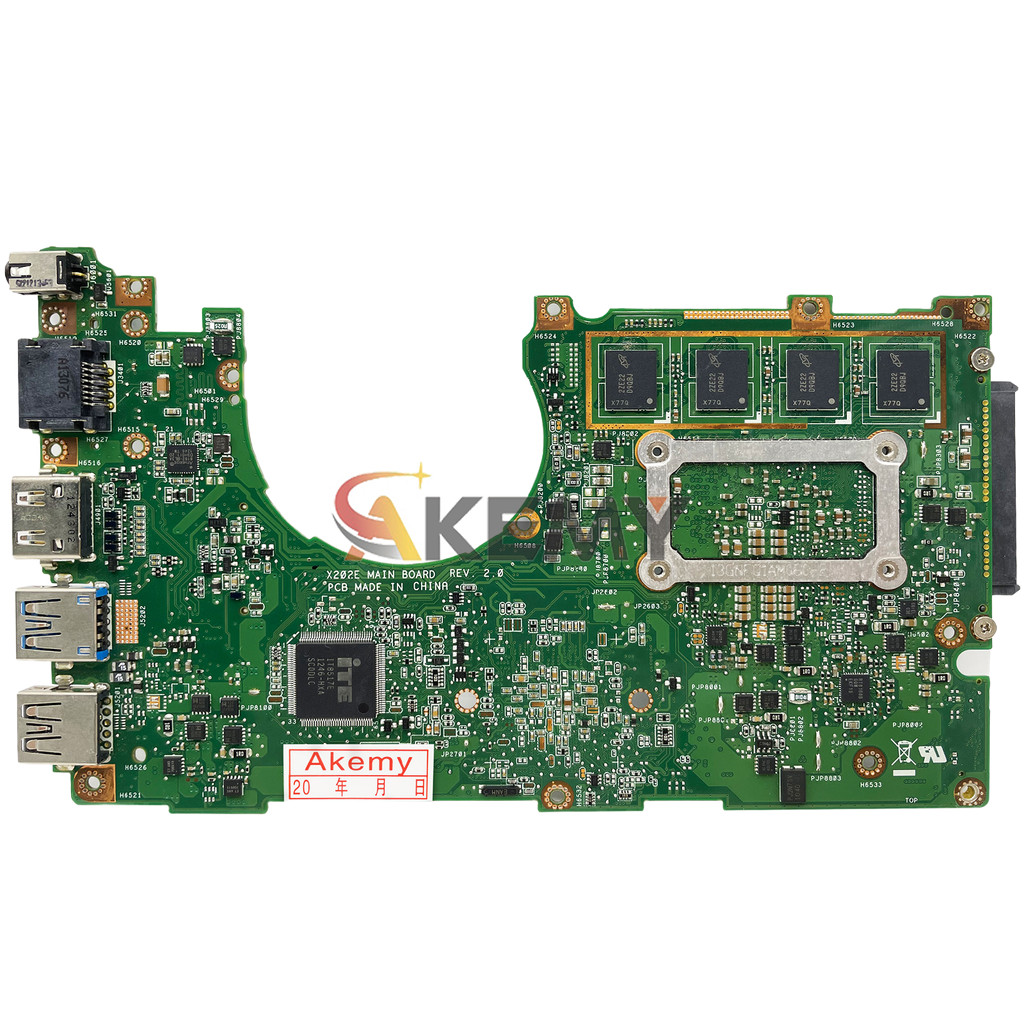 X202E Laptop Motherboard For ASUS VivoBook X202EV X201EP X202E S200E Q200E X202EP Mainboard With I3