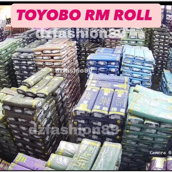 grosir kain toyobo 1 roll polos- kain toyobo roll Katun