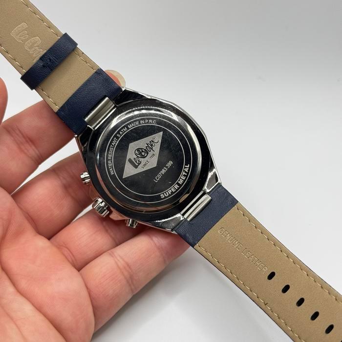 Sedia LEE COOPER LC07983.399 Jam Tangan Pria Analog Chrono Multifungsi Kulit 46mm Original