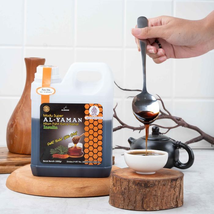 "New" Madu Hitam Pahit Al-Yaman 1kg - Syrup Madu - Honey