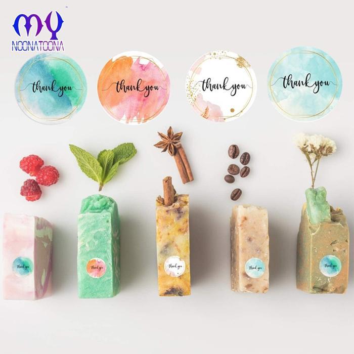 "New" Sticker Thank You Roll Isi 500 Pcs Label Roll Stiker Thank You Gift