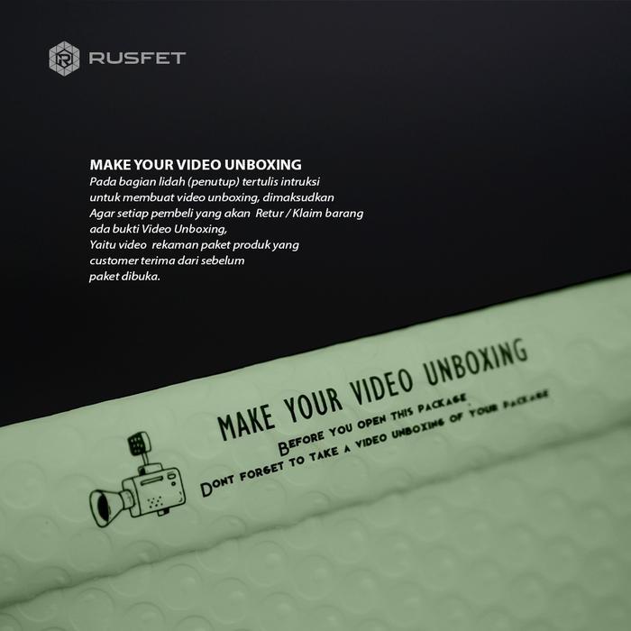 "New" Amplop Bubble Mailer Rusfet - Bubble Mailer Packing Olshop