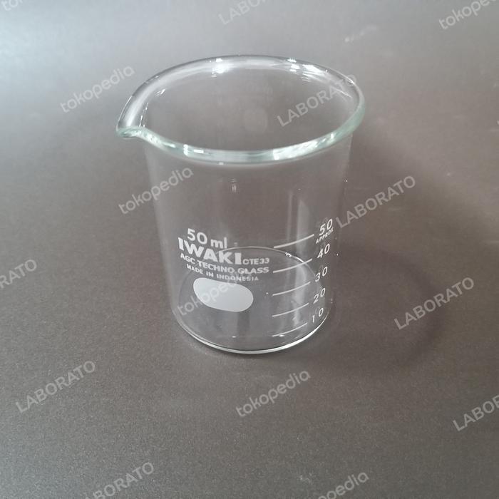 JTTOP" BEAKER GLASS 50ML IWAKI GELAS KIMIA 50 ML