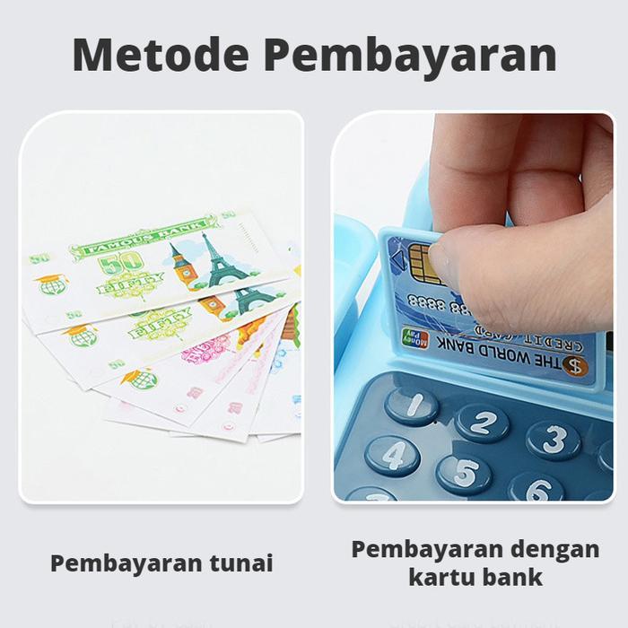 [Berma Baby]Mainan Cashier Machine Toys Mainan Anak Mainan Anak Cash Register Cashier Machine Mesin