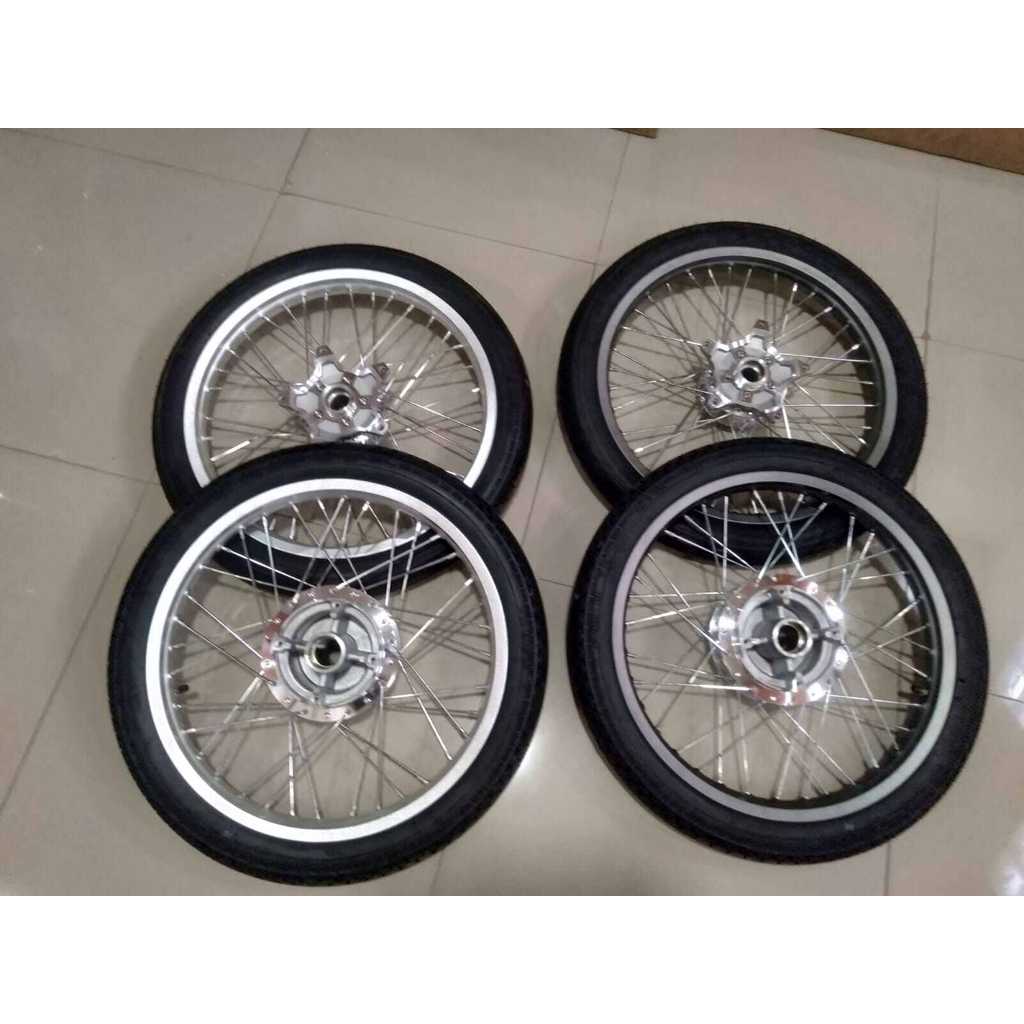 Aloy ROSSI set New CB150R baru ukuran 18 x 160 siap pasang lingkar cb150r new set depan belakang tin