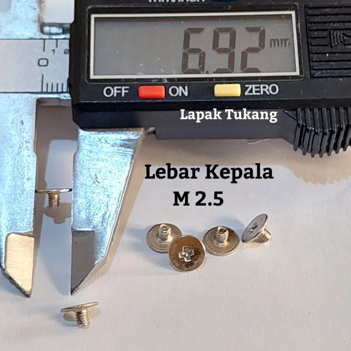 Baut M2.5X8X6 Baut Cm M2.5X8 Thin Head Kepala Tipis M2.5 Best Seller