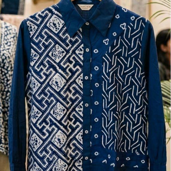 SAIARA NEW KEMEJA BATIK KESHA NAVY (MOTIF BARU)