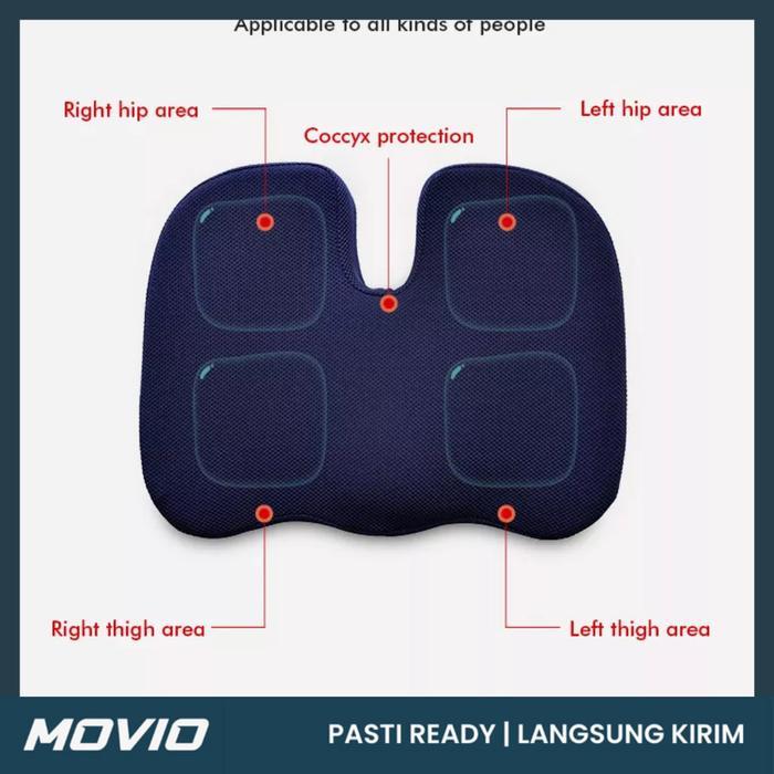 MOVIOS Bantal Duduk Memory Foam - Bantal Kursi Sofa / Bantal Alas Duduk