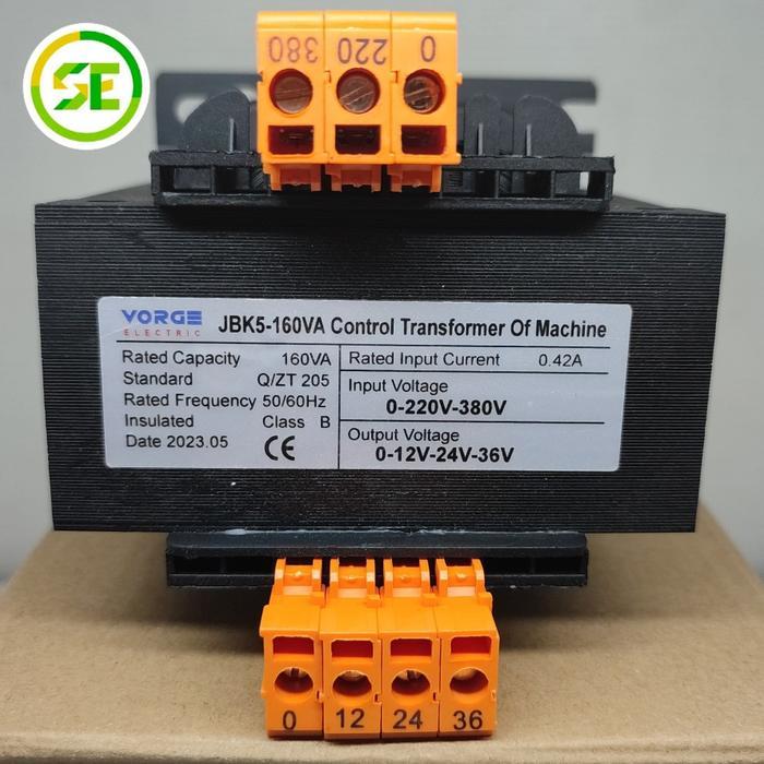 VORGE Transformer Trafo Step Down JBK5 160VA 220v 380v out 36V/24V/12V