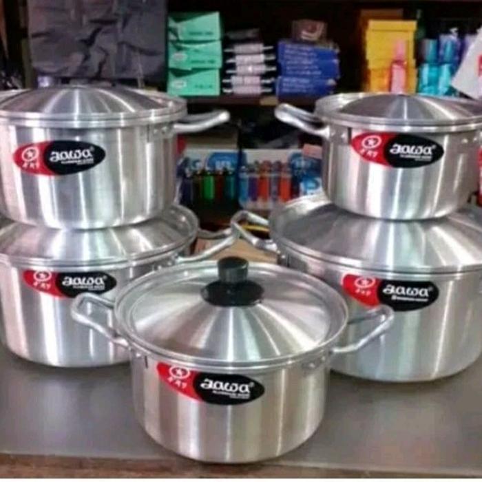 Panci Set Jawa Isi 5 Pcs/ Panci Tinggi Alumunium Tebal Jawa Maspion