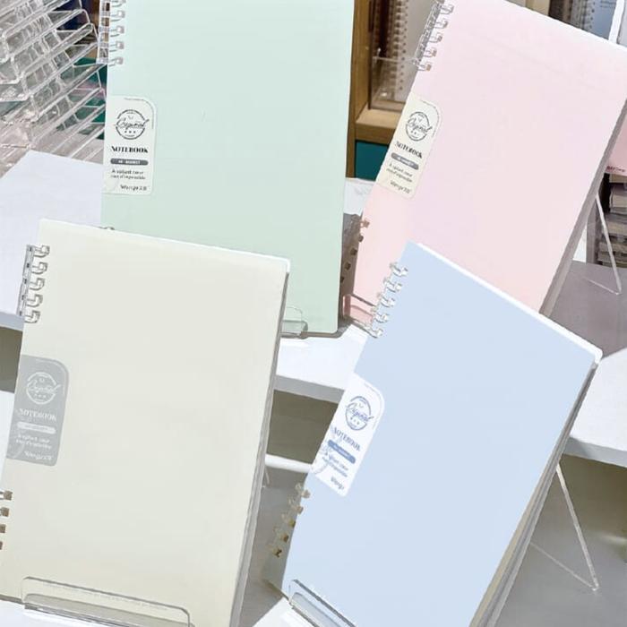 Binder Notepad A5 B5 10 Ring Original Pastel Aesthetic Wengu HC-043 - Binder Note Jurnal Plus Loose