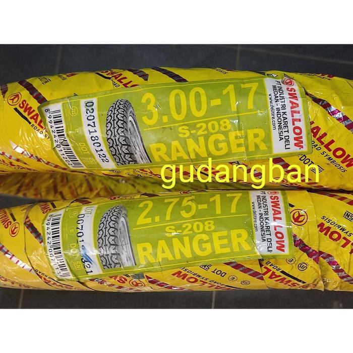 Paket Swallo Ranger S208 275 17 Dan 300 17 Ban Motor Classic Japstyle Tubetype S 208