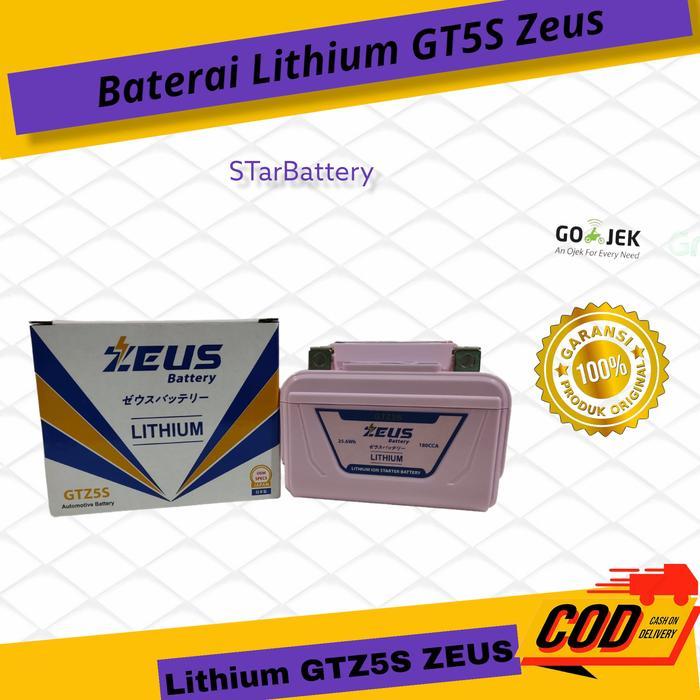 Zeus Aki Aki Motor Lithium Ion Starter Gtz5S Original Garansi Zeus Besi Blade