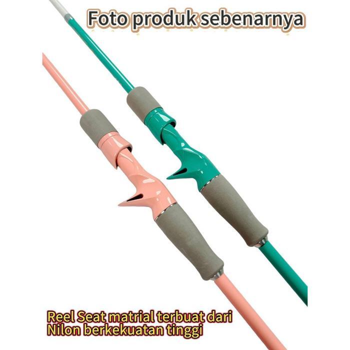 Phoenix Land Joran Pancing Ultra Ringan 2 Ruas Bahan Fiberglass Ukuran 168Cm 182Cm 210Cm Biru Pink