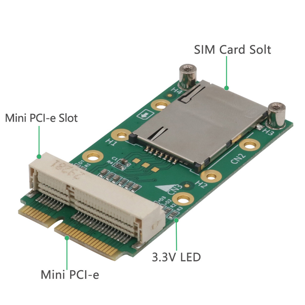 mPCIe Mini PCI-E Adapter Card with SIM Card Slot for 3G 4G Module USIM Card Slot Extension / WWAN