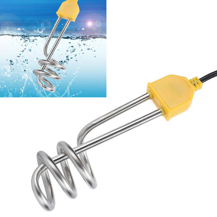 1500W Pemanas Air Listrik Mini Ketel Air Celup Kamar Mandi Air Panas Kolam Renang Elemen Pemanas Air