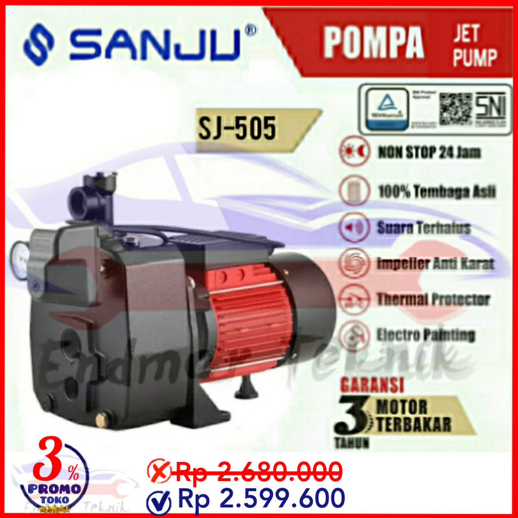 Pompa Air JET PUMP SANJU SJ-505AUDP(Otomatis) @ Kualitas No 1