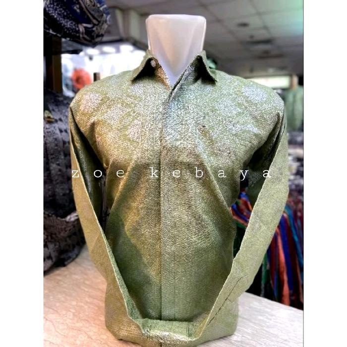 stelan couple pasangan kemeja songket palembang rok mewah span elegan terbaru kekinian seragaman