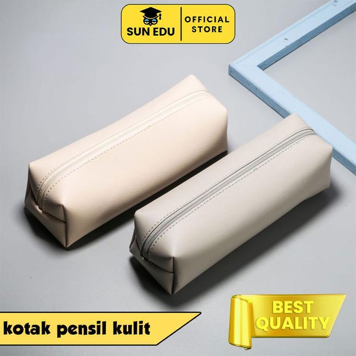 Tempat pensil bahan kulit/ Pencil case korean style aesthetic Stationery tempat pensil tempat pensil