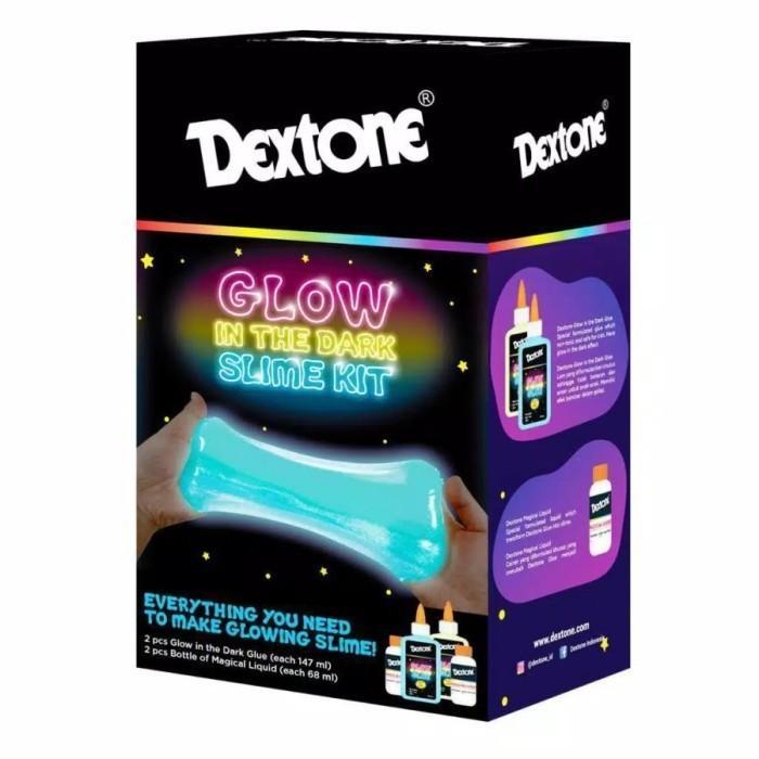 Dextone Slime Kit Glow In The Dark - Blue
