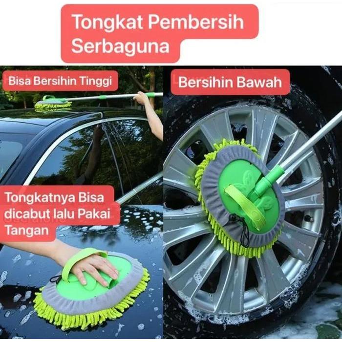 Alat Pel Untuk Sikat Pembersih Cuci Mobil Microfiber Kemoceng Bahan Cendol Multifungsi