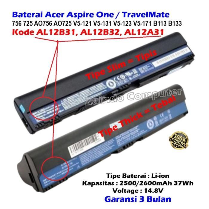 SALE BATERAI ACER ASPIRE ONE AO725 725 AO756 756 BATERAI ACER ASPIRE V5-121 V5-122 V5-131 V5-171