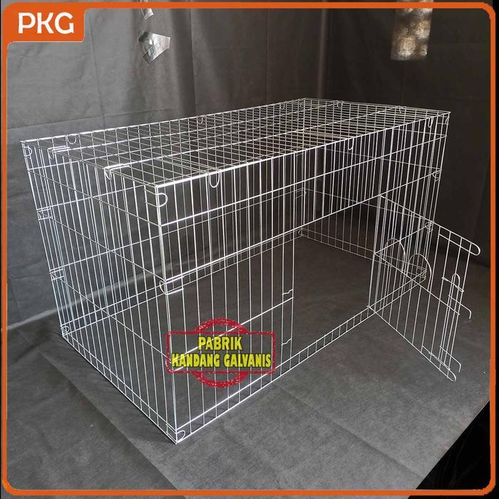 Kandang Ayam Umbaran Galvanis 150x80x80 Lipat Murah Anti Karat Kurungan Umbaran Besi Galpanis