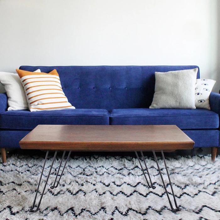 Terbaru 43CM Kaki Meja Lipat Hitam Hairpin Legs Kaki Meja Bulat Kaki Besi Lipat