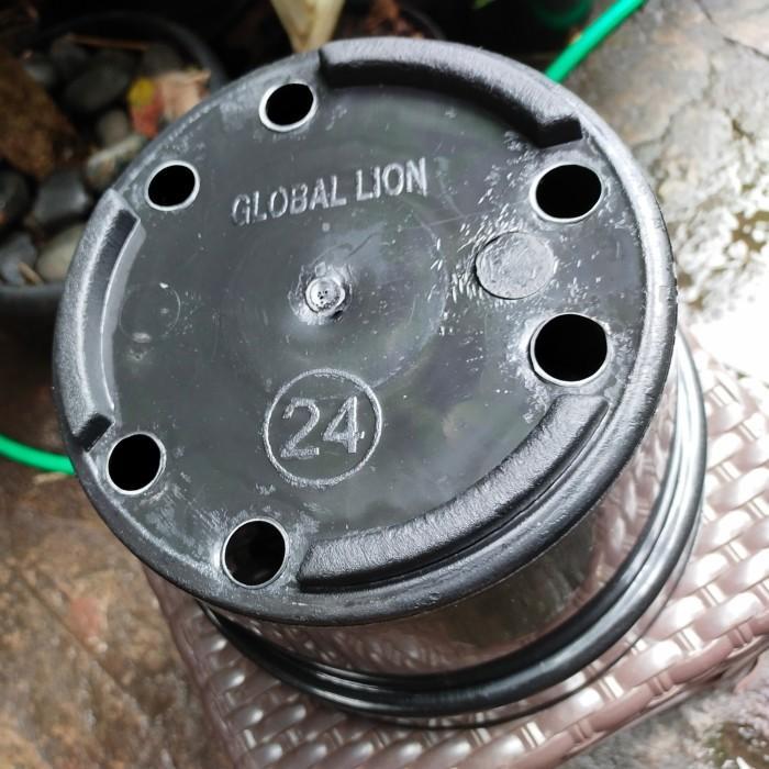 Pot Plastik 24cm Hitam/Polos 12PCS LUSINAN Global Lion