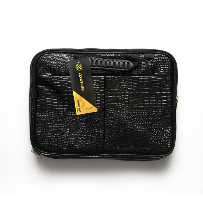 BERGARANSI Tas Laptop 12 inch motif Kulit, TEBEL dan dua sisi. ZORNWEE