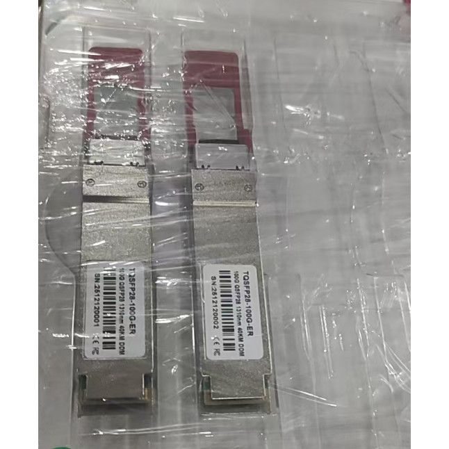 100Gb ER4 40km QSFP28 Transceiver 1310nm Dual LC Single Mode 100GBASE-ER4 QSFP Optical Module For
