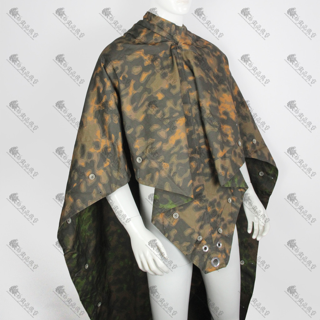Tactical Triangle Tent Fabric Raincoat German Split Camo Mist Edge Camo Italian Camo Tent Cloth