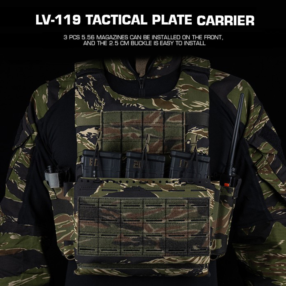 Ss Style Lv119 Plate Carrier Set 2In1 Fast Switchable Chest Rig For Airsoft Hunting Vest Lightweight