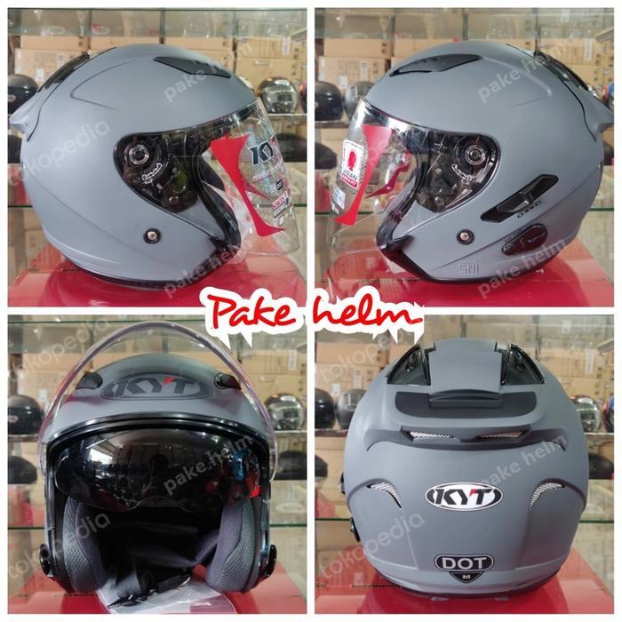 Helm Kyt Galaxy Slide Solid Hitam Doff Original 100% Terlaris