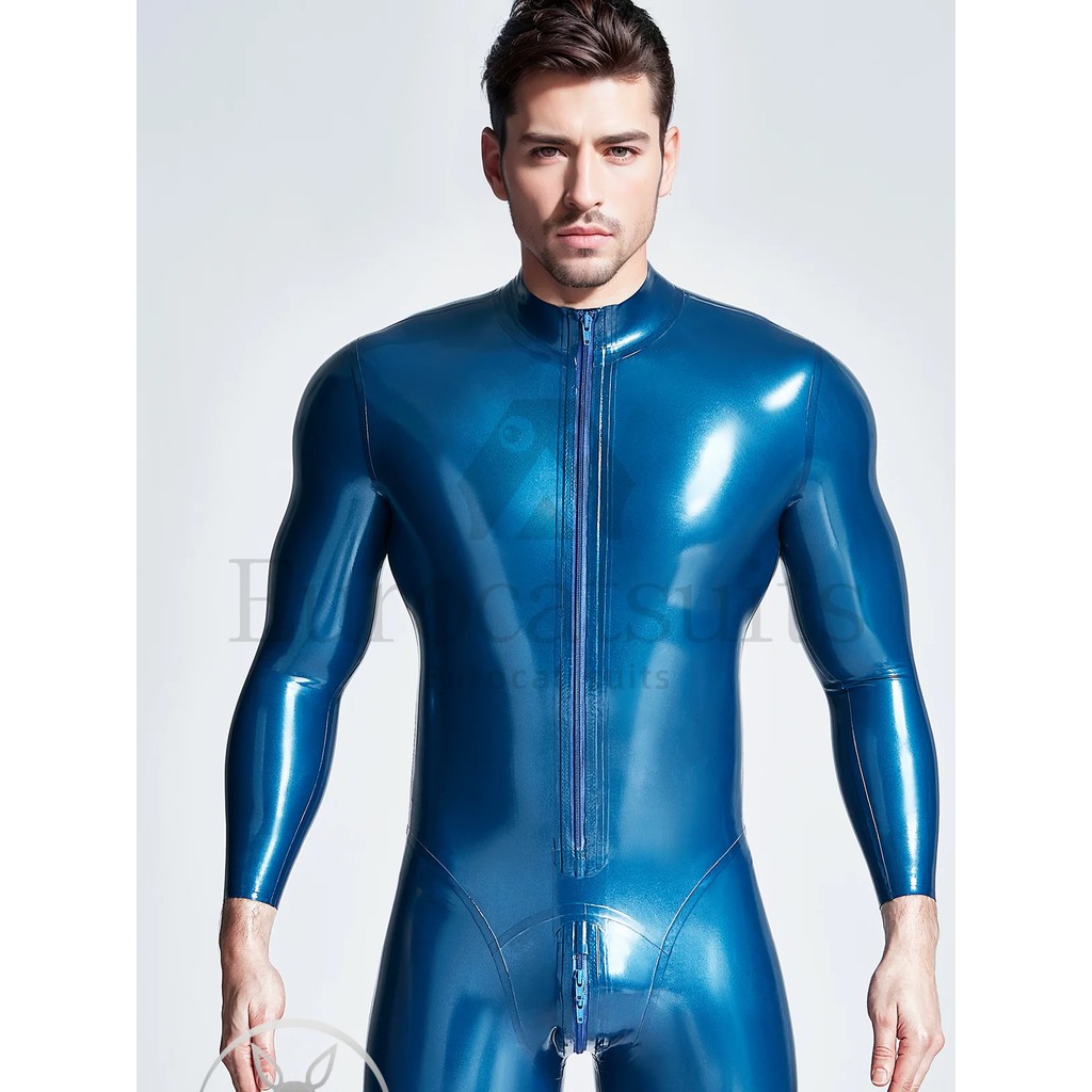Customized Latex Catsuits Men Eurocat Suits Latex Zentai Rubber Fetish Customised Male 'Mr Muscles'