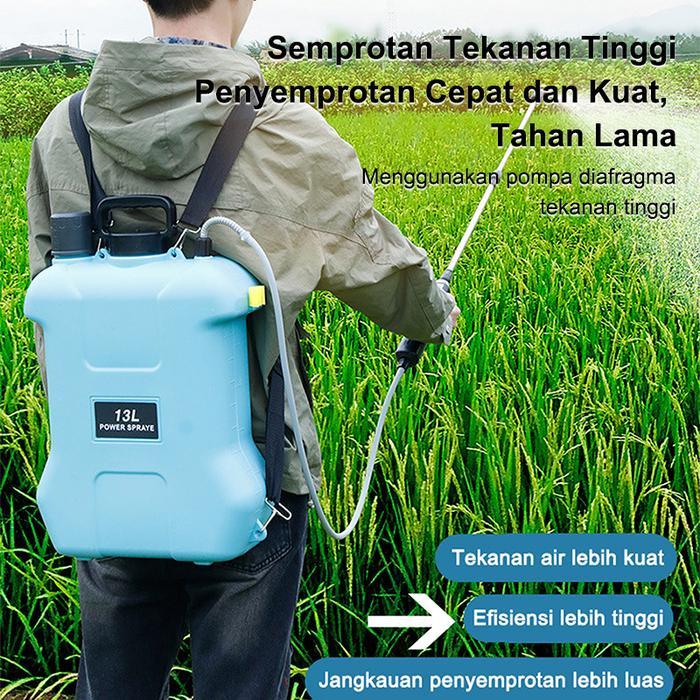 Semprotan Rumput Elektrik 13 Liter Alat Semprot Cuci Mobil Gendong Sprayer Hama Tanaman / Semprotan