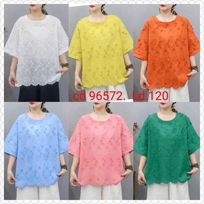 Blouse Katun Bordir Jumbo