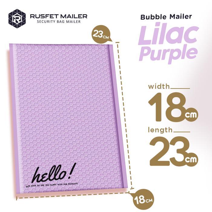 Amplop Bubble Packing Bubble Mailer Lilac Purple Rusfet 18x23