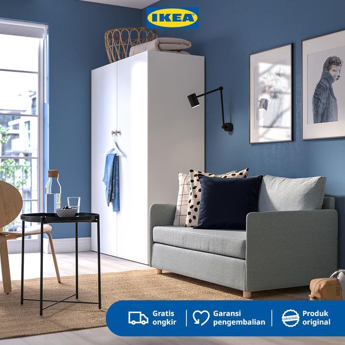IKEA FRIDHULT Sofa Bed / Tempat Tidur 2 Dudukan KNISA Abu uda Busa Kayu