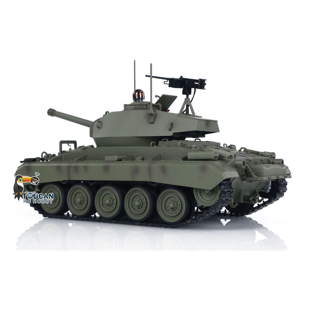 1/16 Tongde M24 Chaffee Rc Tank Light Electric 320 Infrared Barrel Recoil Infantry Fighting Military