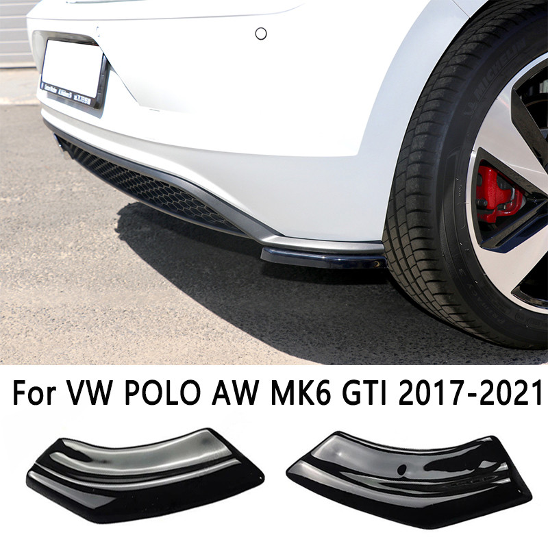 For Vw Polo Mk6 Aw Gti R- 2017-2021 Pre-Lci Car Rear Bumper Splitter Ton Style Rear Bumper Diffuser