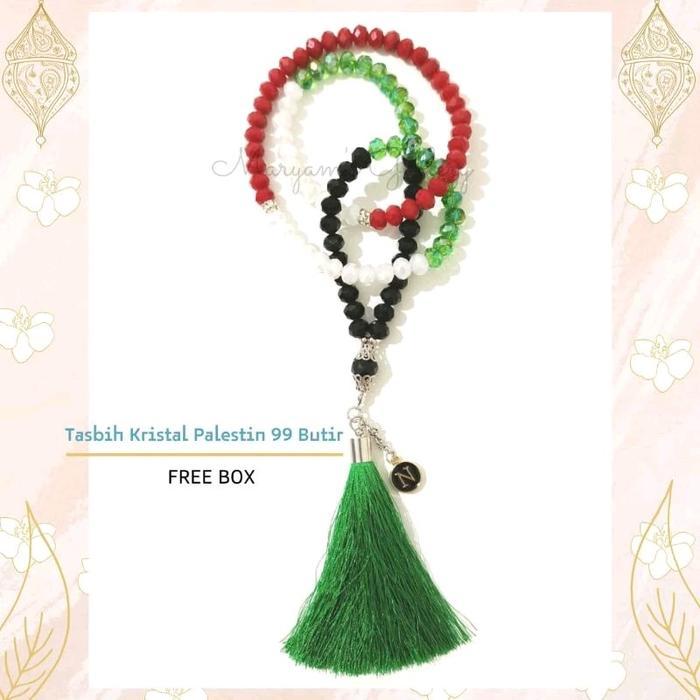terlaris Tasbih Kristal Palestin 99 Butir FREE BOX 100% ori