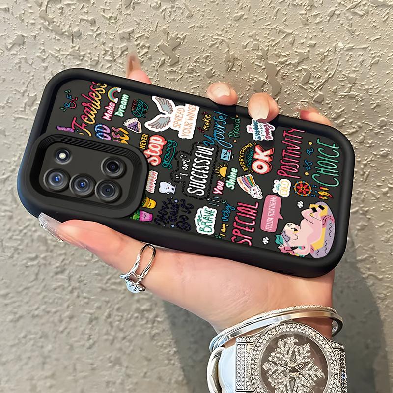 Casing Hp OPPO A52 OPPO A72 OPPO A92 Case Casing Graffiti pola Kasus HP Tangga Langit Mewah Silikon 