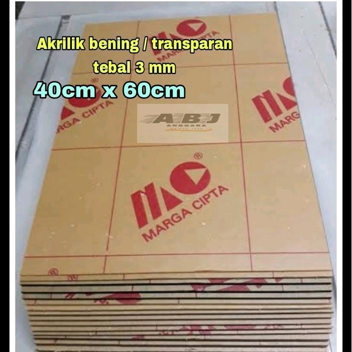 Akrilik Bening 3Mm Ukuran 40X60/Acrylic Lembaran Bening/Mika Akrilik