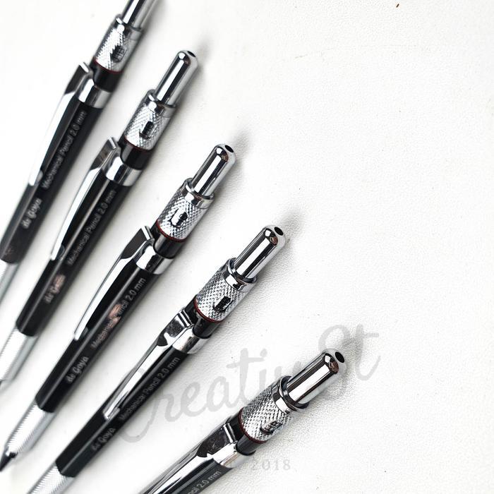JTTOP" DE GOYA PENSIL MEKANIK METAL BESI MECHANICAL PENCIL 2.0 MM 2.0MM