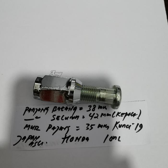 Baut Roda Honda Jazz Crv Hrv Mobilio Asli Japan Panjang 42 Mm Asli Parts