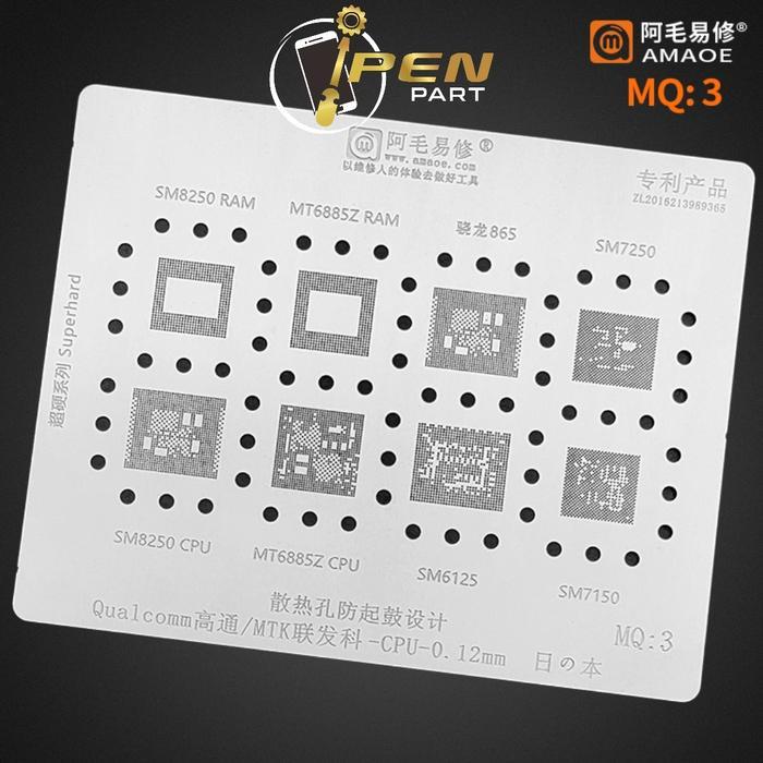PLAT BGA CETAKAN SM6125 SM7250 MQ3 AMAOE ORIGINAL TEBAL