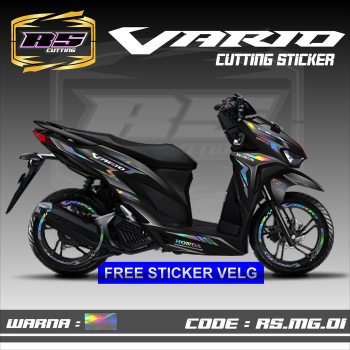 Cutting Sticker VARIO - Aksesoris Motor Stiker Honda Vario 125 & 150 New 2019 2020 2021 Free Velg